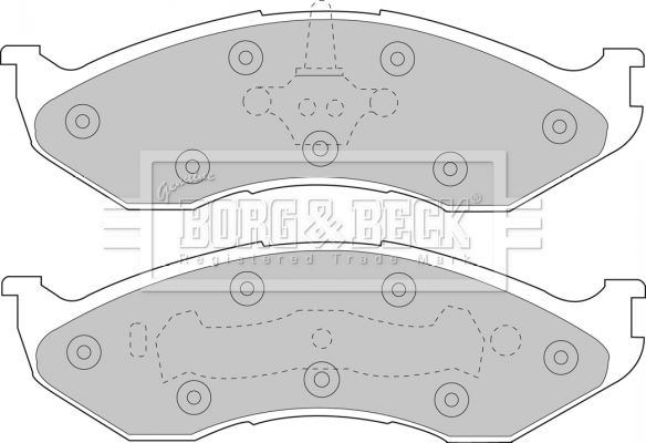 BORG & BECK Комплект тормозных колодок, дисковый тормоз BBP1794